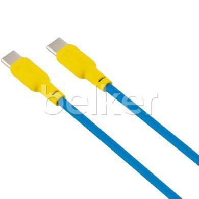 Силиконовый кабель USB-C на USB-C Gelius Full Silicon 1.2 метра Синий