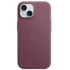 Чехол для iPhone 15 FineWoven Case with MagSafe Бордовый