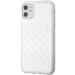 Чехол для iPhone 11 Off-White leather case Белый смотреть фото | belker.com.ua