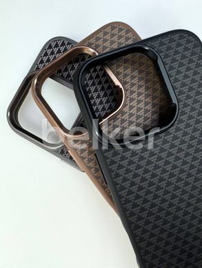 Противоударный чехол на iPhone 16 Pro Max Kevlar design soft with MagSafe Золотой