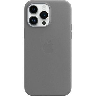 Чехол для iPhone 16 Pro Leather Case with MagSafe (replica) Серый