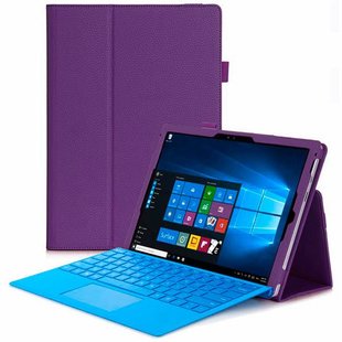 Чехол для Microsoft Surface Pro 6 12.3 TTX Case Кожаный Фиолетовый смотреть фото | belker.com.ua