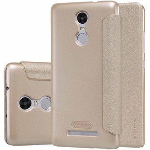 Чехол книжка для Xiaomi Redmi Note 3 Nillkin Spark Золотой смотреть фото | belker.com.ua