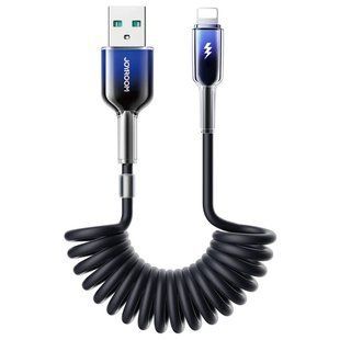 Кабель для iPhone USB Lightning витой JoyRoom Crystal-Clear S-A43 (1.5 метра) Черный