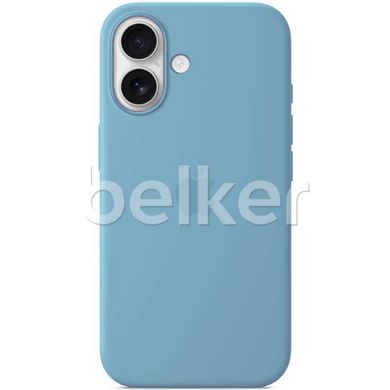 Чехол для iPhone 16 Silicone Case (replica) Голубой