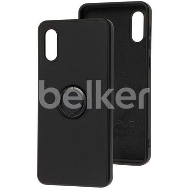 Чехол для Samsung Galaxy A02 (A022) Wave color Ring case Черный смотреть фото | belker.com.ua