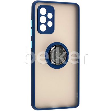 Чехол для Samsung Galaxy A72 (A725) LikGus Ring case Синий смотреть фото | belker.com.ua