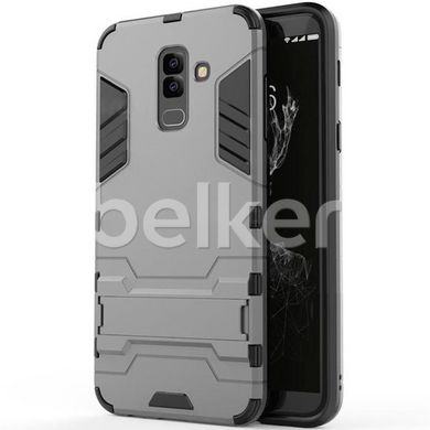Противоударный чехол для Samsung Galaxy A6+ 2018 (A605) Honor Hard Defence Тёмно-серый смотреть фото | belker.com.ua