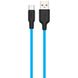 Силиконовый кабель USB Type-C Hoco X21 Голубой в магазине belker.com.ua