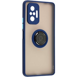 Чехол для Xiaomi Redmi Note 10 Pro LikGus Ring case Синий смотреть фото | belker.com.ua