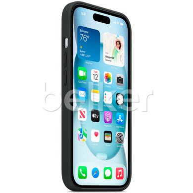Чехол Apple Silicone Case MagSafe для iPhone 15 Черный