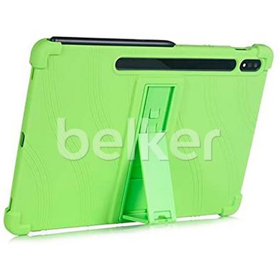 Противоударный чехол для Samsung Galaxy Tab S7 FE T733 Silicone armor Зеленый
