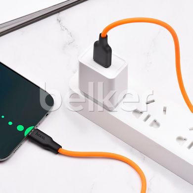 Силиконовый кабель USB Type-C Hoco X21 Оранжевый