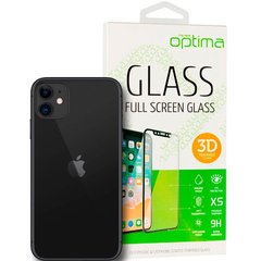 Защитное стекло для iPhone 11 Optima 3D Черный смотреть фото | belker.com.ua