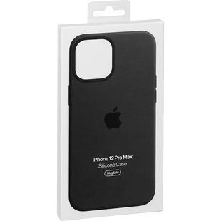 Чехол для iPhone 12 Pro Max Silicone Case with MagSafe (AAA) Черный смотреть фото | belker.com.ua