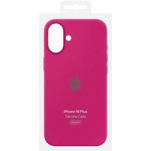 Чехол для iPhone 16 Plus Silicone Case with MagSafe (AAA) Фуксия