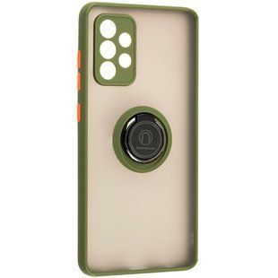 Чехол для Samsung Galaxy A72 (A725) LikGus Ring case Оливковый смотреть фото | belker.com.ua