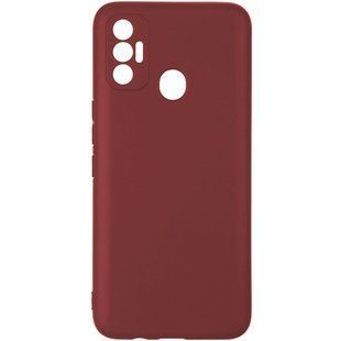 Противоударный чехол для Tecno Spark 7 Full soft case Бордовый смотреть фото | belker.com.ua