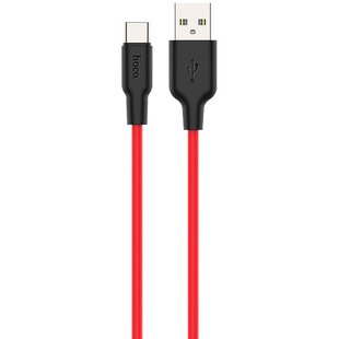 Силиконовый кабель USB Type-C Hoco X21 Красный