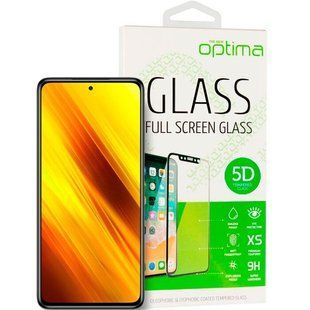 Защитное стекло для Xiaomi Poco x3 Optima 5D Edge Черный смотреть фото | belker.com.ua