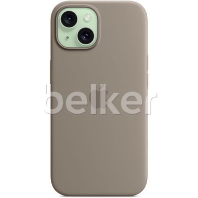 Чехол Apple Silicone Case MagSafe для iPhone 15 Мокко