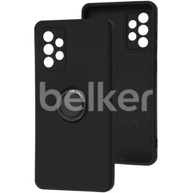 Чехол для Samsung Galaxy A72 (A725) Wave color Ring case Черный смотреть фото | belker.com.ua