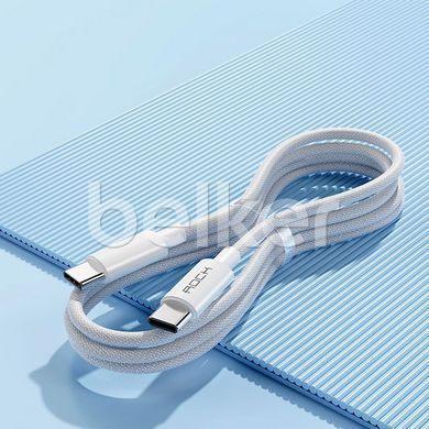 Кабель USB-C на USB-C Rock R6 C-C PD 100W 2 метра Белый