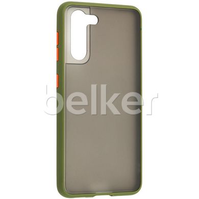 Противоударный чехол для Samsung Galaxy S21 (G991) LikGus Оливковый смотреть фото | belker.com.ua