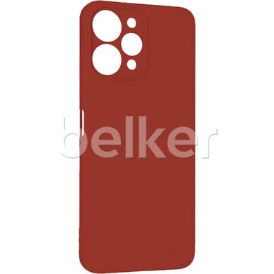 Противоударный чехол для Xiaomi Redmi 12 Full soft case Бордовый