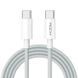 Кабель USB-C на USB-C Rock R6 C-C PD 100W 2 метра Белый в магазине belker.com.ua