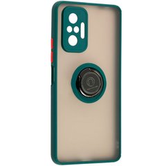 Чехол для Xiaomi Redmi Note 10 Pro LikGus Ring case Зеленый