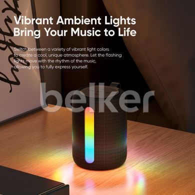 Bluetooth колонка Rock S56 Fabric Mesh Portable Bluetooth Speaker with Light Черная