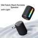Bluetooth колонка Rock S56 Fabric Mesh Portable Bluetooth Speaker with Light Черный в магазине belker.com.ua