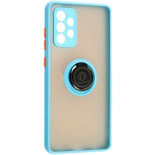Чехол для Samsung Galaxy A72 (A725) LikGus Ring case Голубой смотреть фото | belker.com.ua