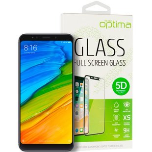 Защитное стекло для Xiaomi Redmi 5 Plus Optima 5D Черный смотреть фото | belker.com.ua