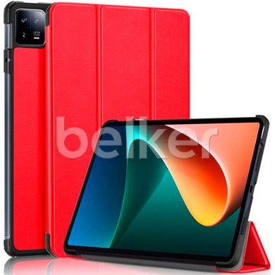 Чехол для Xiaomi Mi Pad 6 Moko кожаный Красный