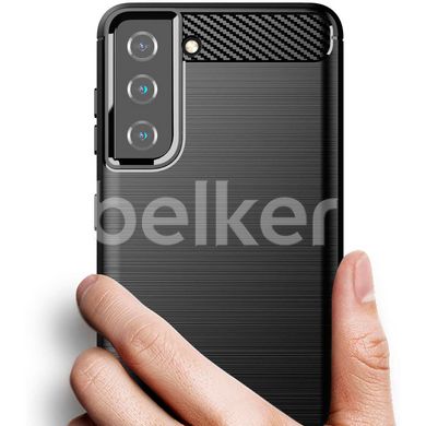Противоударный чехол для Samsung Galaxy S21 Ultimate carbon case Черный Черный смотреть фото | belker.com.ua