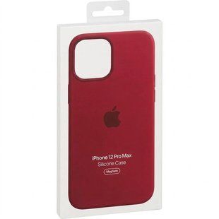Чехол для iPhone 12 Pro Max Silicone Case with MagSafe (AAA) Красный смотреть фото | belker.com.ua
