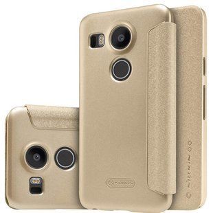 Чехол книжка для LG Nexus 5X Nillkin Spark Золотой смотреть фото | belker.com.ua