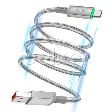 Кабель USB Type-C Wiwu Maglink Magnetic Wi-C082 1 метр Серый