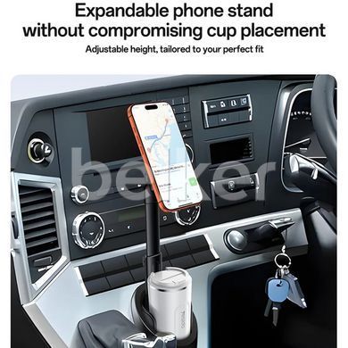 Магнитный держатель для iPhone в подстаканник Yesido Cup Holder Magnetic C230 Черный смотреть фото | belker.com.ua
