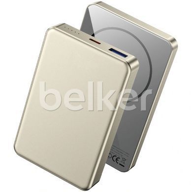 Магнитный павербанк для iPhone Wiwu Ultra-Thin Magnetic 10000mAh P15-1 Золотой