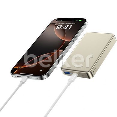 Магнитный павербанк для iPhone Wiwu Ultra-Thin Magnetic 10000mAh P15-1 Золотой