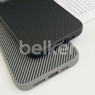 Противоударный чехол для iPhone 15 Pro Max Kevlar Soft touch with MagSafe Серый смотреть фото | belker.com.ua