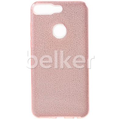 Силиконовый чехол для Huawei Y7 2018 Remax Glitter Silicon Розовый смотреть фото | belker.com.ua