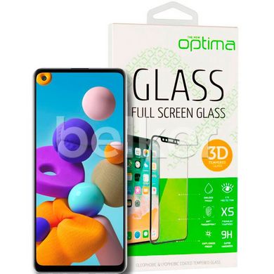 Защитное стекло для Samsung Galaxy A21s A217 Optima 3D Черный смотреть фото | belker.com.ua