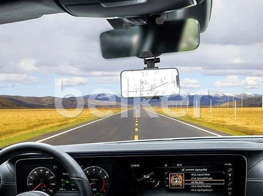 Автомобильный держатель на зеркало заднего вида Borofone Rearview mirror BH49 Черный смотреть фото | belker.com.ua
