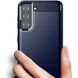 Противоударный чехол для Samsung Galaxy S21 Ultimate carbon case Черный Синий в магазине belker.com.ua