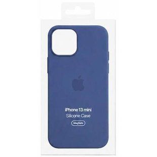 Чехол для iPhone 13 Mini Silicone Case with MagSafe (AAA) Cиний