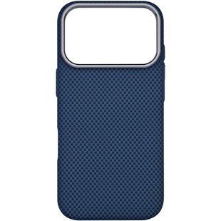 Карбоновый чехол iPhone 18 Pro Piblue Carbon Glacier MagSafe (PL-99) Синий